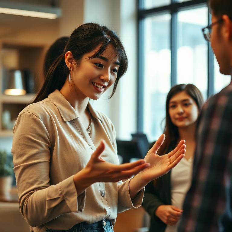 Representative explaining an offer to a customer