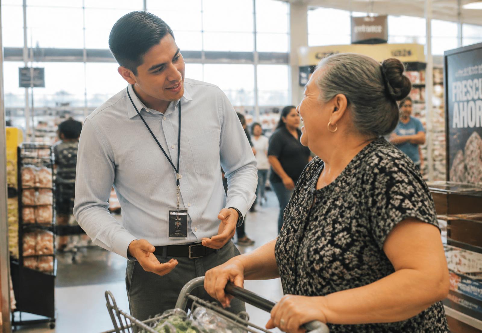 A recruiter speaking with a prospective candidate